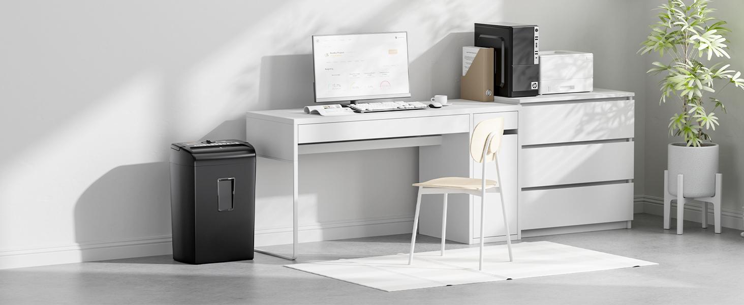Bonsaii 8-Sheet Micro-Cut Paper Shredder, 5-Minute Runtime, 5.5-Gallon Capacity with Transparent Window, Shreds Credit Cards,Staples,and Clips C209-E