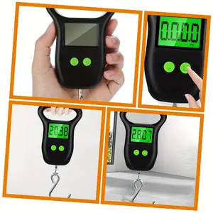 Portable Scale Hanging Electronic Scale Luggage Weight Scale With Hook Market Hanging Scale Luggage Hook Postal Scale Tool Hook Suitcase Plastic Travel High Precision