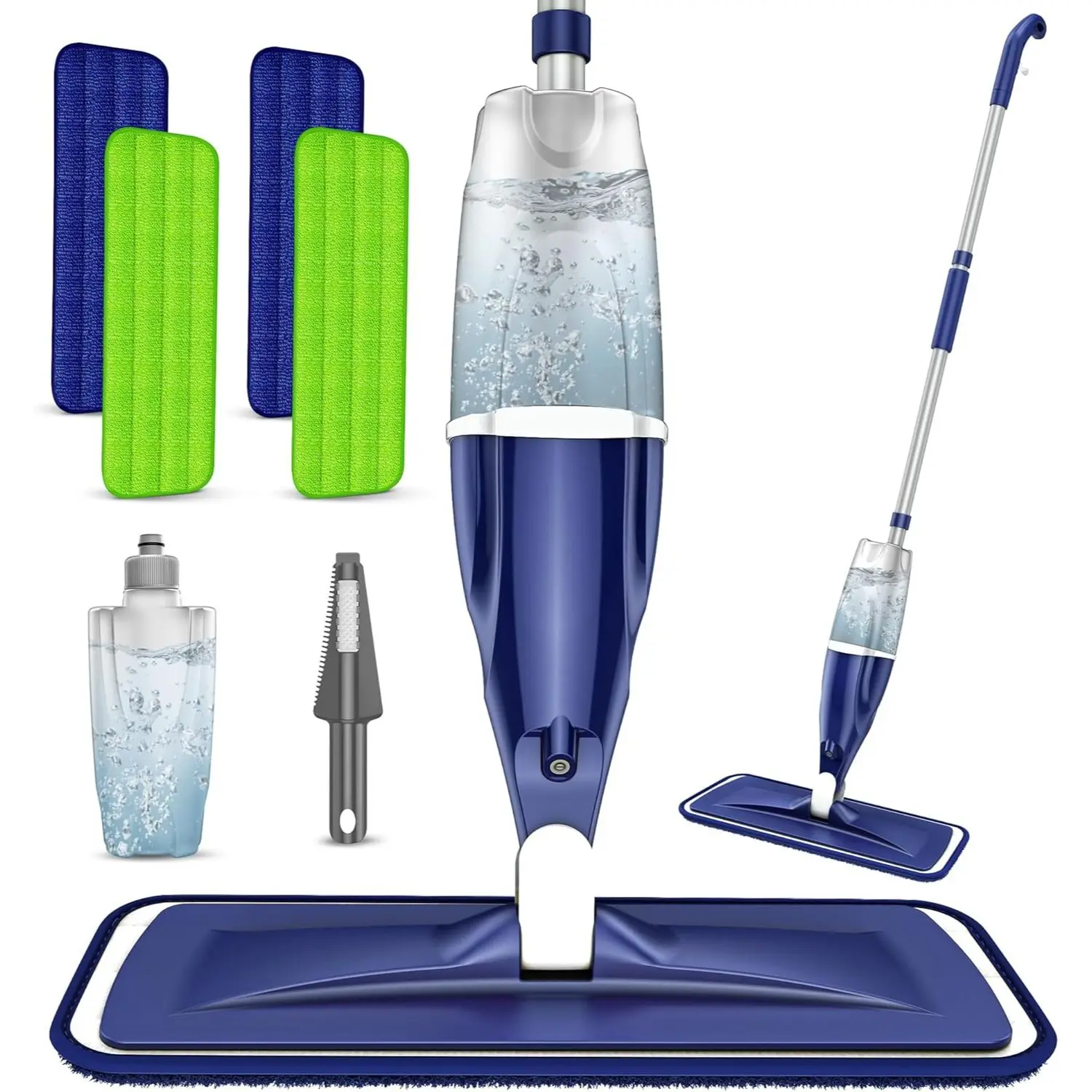 Microfiber Spray Mop, Wet Dry Hardwood Floor Mops with 4 Washable Reusable Pads for Swiffer Power mop-Flat Mop for Tile tile scrub Wooden Cleaner Cleaning