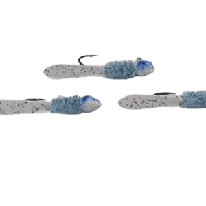 Silicone Beaver Tail Crappie Jigs 1/16oz 3 pack.  Monkey milk