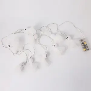 Halloween White Ghost String Lights Decorative Bar and Haunted House Decoration Supplies, Hanging Small White Ghost Night Lights 2 m