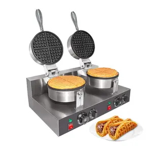 AR-HWB1A Double Double Waffle Maker | Round-Shaped Belgium Waffles | Stainless Steel | Nonstick Coating