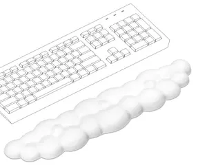 Cloud Wrist Rest Keyboard Memory Foam PU Leather For Computer Laptop