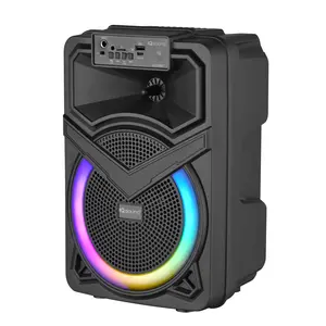 Supersonic IQ Sound IQ-2308BT Cyber Flex8 8" Portable Bluetooth Speaker with TWS LED Lights FM Radio USB SD AUX Mic