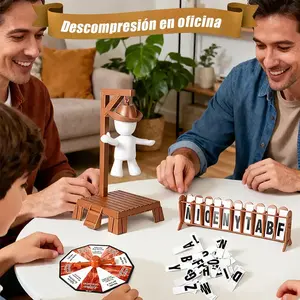 Magnetic Gallows Mystery Word Game, Guessing Game, Family Party Game, Tabletop Games, Family Board Game, Includes Strawman and Letter Puzzle, Fun and Engaging