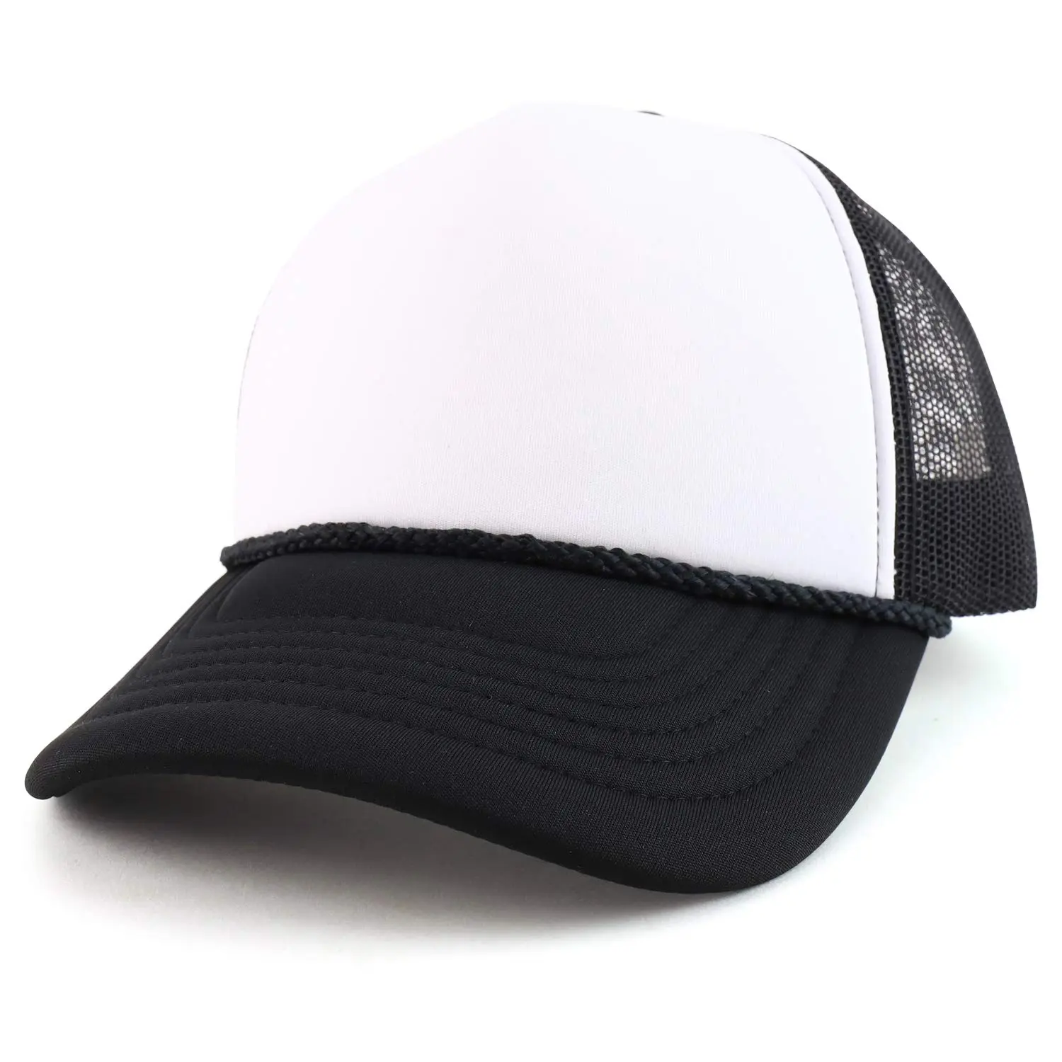 Trendy Apparel Shop XXL Oversized 5 Panel Foam Mesh Back Trucker Cap