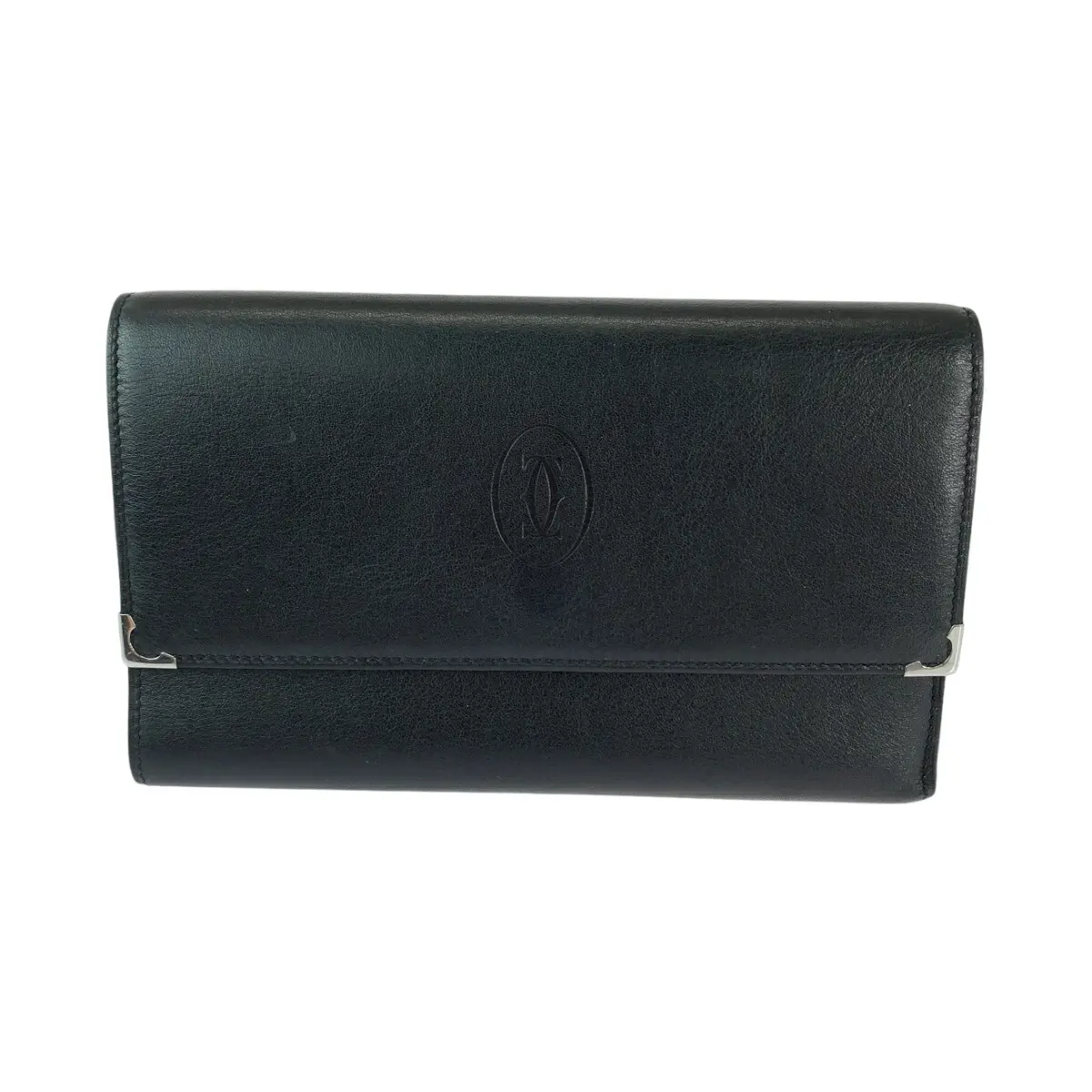 Pre-owned Cartier Calfskin Small Leather Goods Must C de Trifold Wallet