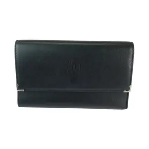 Pre-owned Cartier Calfskin Small Leather Goods Must C de Trifold Wallet