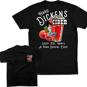 Hard Dickens Cider Short Sleeve T-Shirt Every Girl Shirt For Men for Women, Vintage Unisex Crewneck T-Shirt