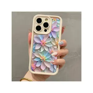 Flower Pattern Phone Case, 1 Count Anti-Drop Cellphone Protective Case, Total Protective Shockproof Mobile Phone Cover For IPhone 16 15 14 13 12 11 Pro Max
