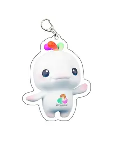 New Fashionable Versatile Super Cute Dolphin Baby Keychain Pendant Mascot Keychain Acrylic Double-sided Keychain Bag Decor