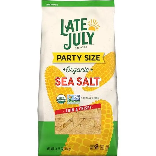 Late July Sea Salt Organic Tortilla Chips, 14.75 Oz Bag