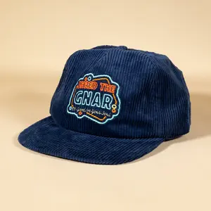 Corduroy 5 Panel Trucker - Shred the Gnar Navy Blue
