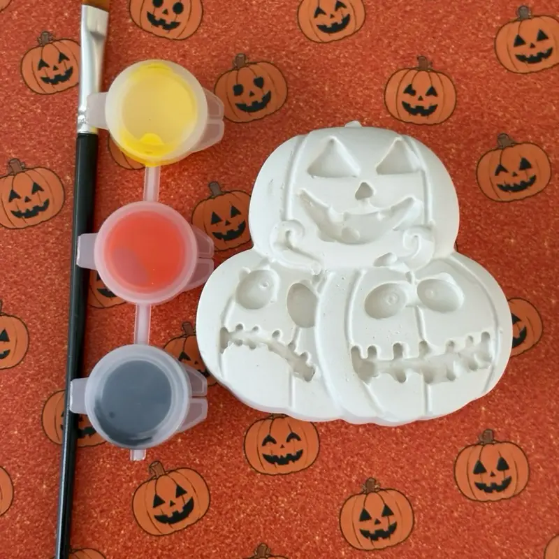 Halloween Pumpkin Painting Kit, DIY Crafts Supplies for Creativity, Mess-Free Water-Based Painting Set for Kids