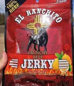 Blazing Hot NEW LOOK El Ranchito Crunchy Beef Jerky Net Wt. 2 oz