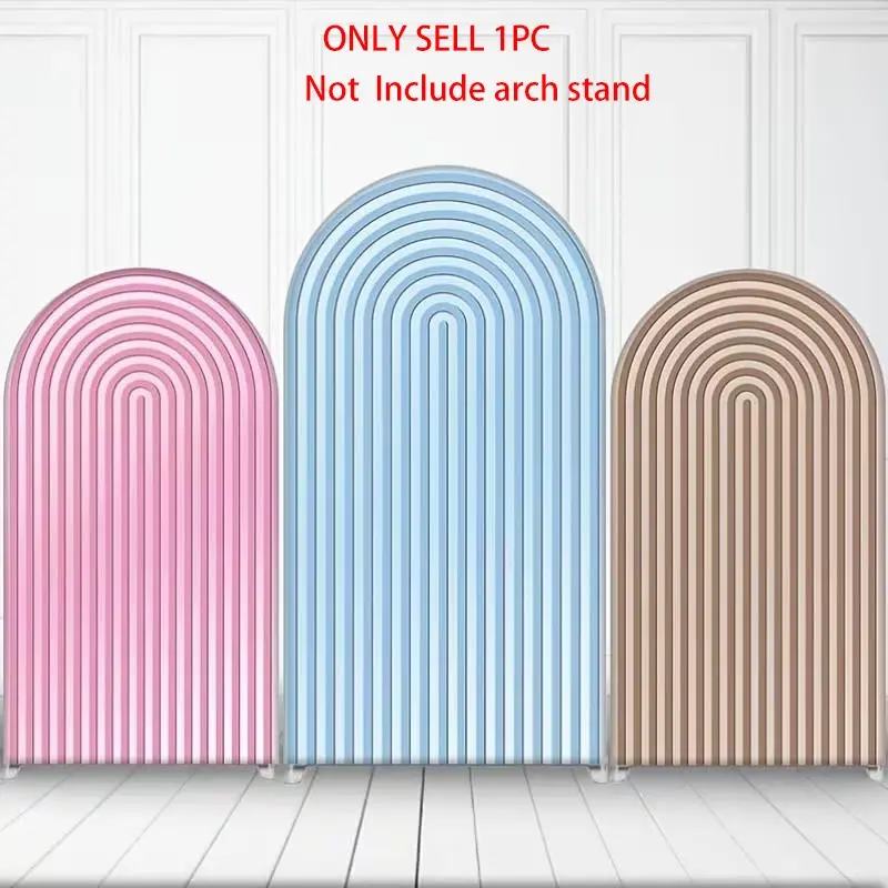 3D Line Arch Backdrop Elastic Fabric, Backdrop Wraps, Photo Backdrops, Photoshoot Backdrop, Photo Background Props, Ideal for Baby Shower Party Decor, Birthday Party, Graduation Party Decor, Wedding Party Decorations, Photography Studio Props, Outdoor Use