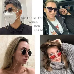 Pack Of 10 Glasses Chain, Eyeglass Strap For Women Sunglasses - Gold Eyeglasses Chain, Eye Glasses Holders Around Neck