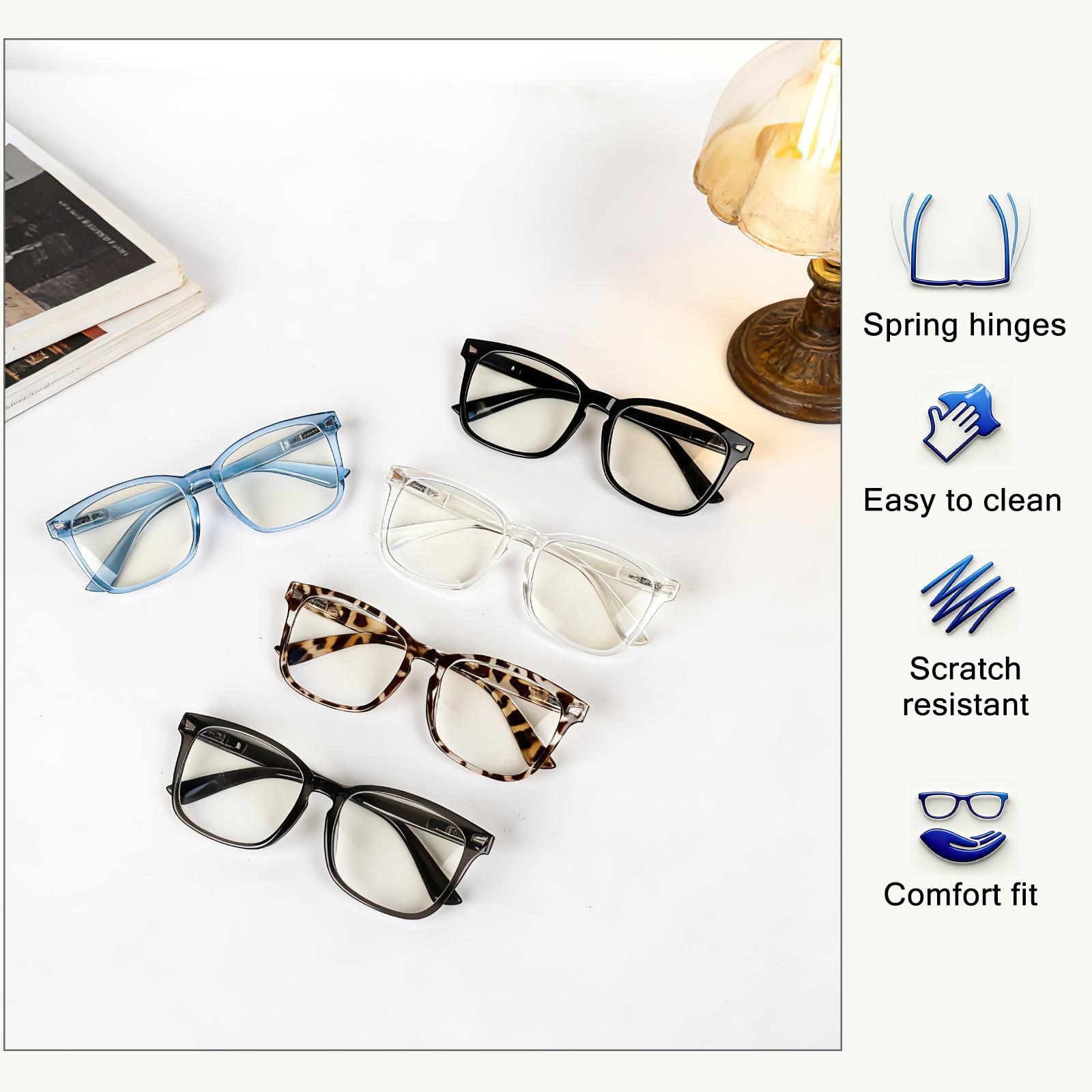 JOSCHOO 2 Pack Blue Light Glasses - Advanced Blue Light Blocking Computer Glasses - Screen Fatigue & UV Protection Blue Blockers for Women Men