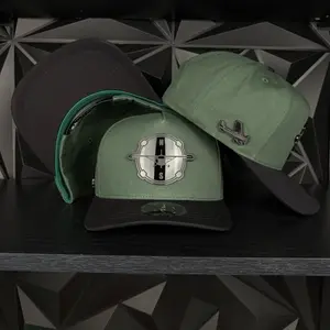 Compass plane SnapBack hat-green/blackk