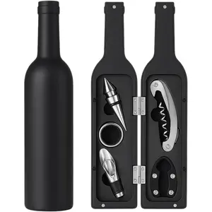 5-Piece Wine Bottle Corkscrew & Accessory Set, Creative Wine-Shaped Gift Kit with Foil Cutter, Pourer & Stopper, Aesthetic Barware Decor for Parties & Housewarming, Perfect Gift for Wine Lovers 2026