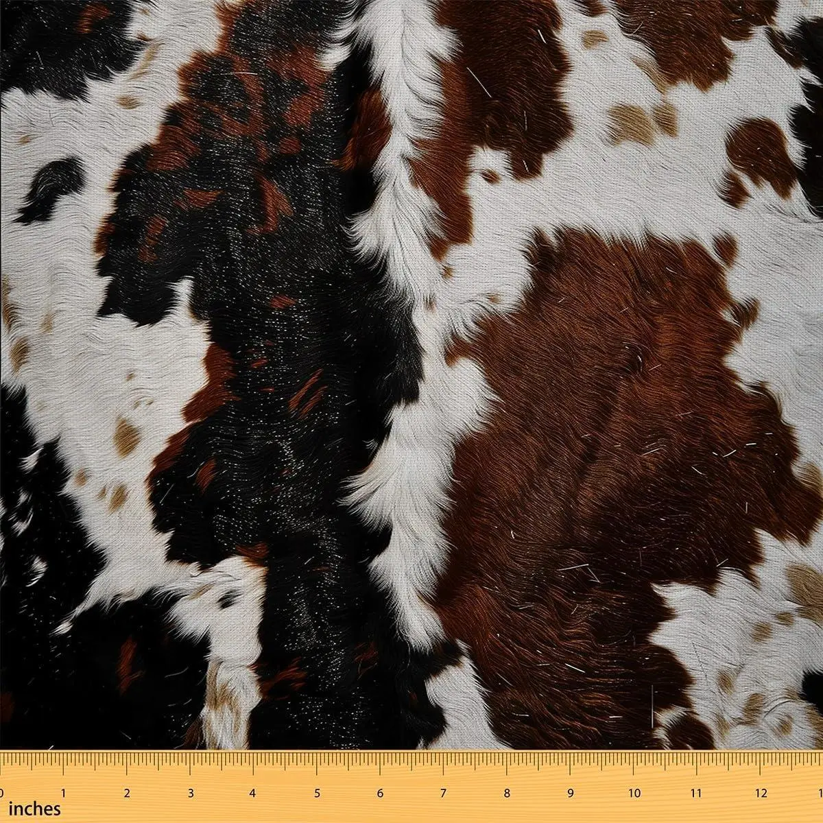 Cowhide Fabric,Fur Upholstery Fabric,Africa Wild Animal Bull Cow Fur Decorative Fabric,Western Farmhouse Milk Cow Fur Highland Cow Theme Indoor Outdoor Fabric