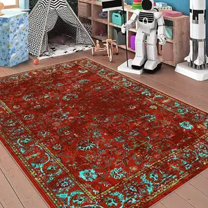 Boho Style Modern Area Rug, 1 Count  Non-slip Soft Floor Mat, Machine Washable Decorative Carpet for Home Living Room Bedroom Kitchen Study Room, Home Decor