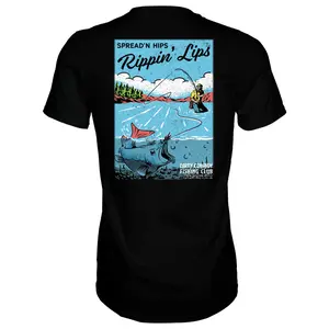 SPREAD'N HIPS, RIPPIN' LIPS FISHING CLUB MEN'S T-SHIRT, HUMOR SHIRTS, FUNNY TEE SHIRT