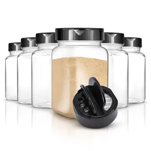Plastic Spice Jars - 14oz (6 Pack) Plastic Spice Jars - 14oz (6 Pack)