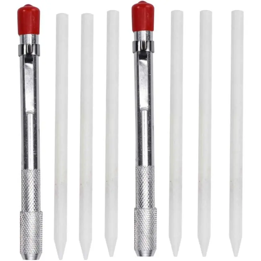 2 Soapstone Holders Round with 6 Refills Soapstone Pens for Welding Tools and Welders Markers Removable Markings on Steel, Aluminum 1