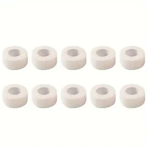 10 rolls of elastic bandage tape - 1 inch wide x 2 meters long, self-adhesive and stretchable, multi-colored (white, beige, black), durable non-woven fabric, suitable for gyms