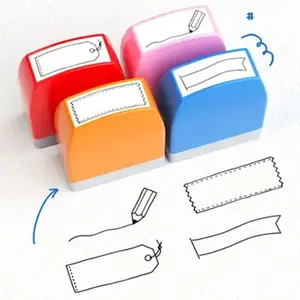 Set of Four Bordered Diary Stamp Stickers, Vibrant Designs, Adds Vitality to Pages, Perfect for Travel Journals, Planning, Notebooks, Self Adhesive Stickers