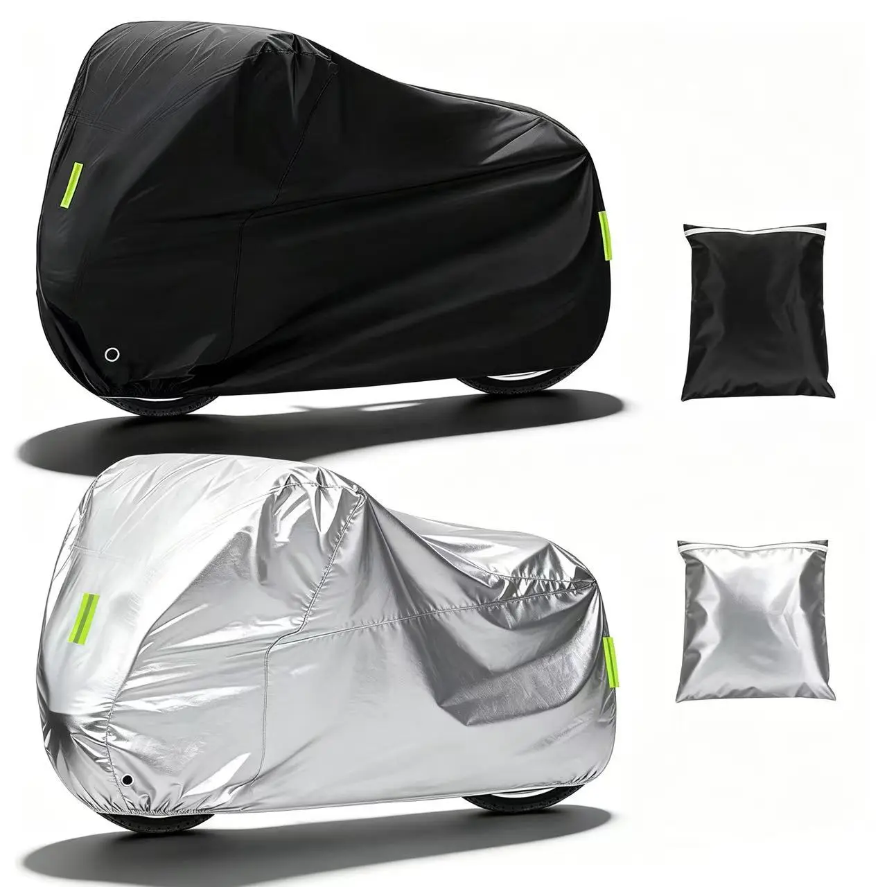Waterproof Motorcycle Cover,Anti-UV All Season Protection,Anti-Theft Lock Hole,Windproof Adjustable Buckle,Elastic Hem,Universal Fit Motorcycles