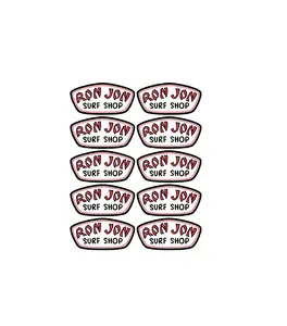 RON JON SURF SHOP LAMINATED VINYL STICKERS