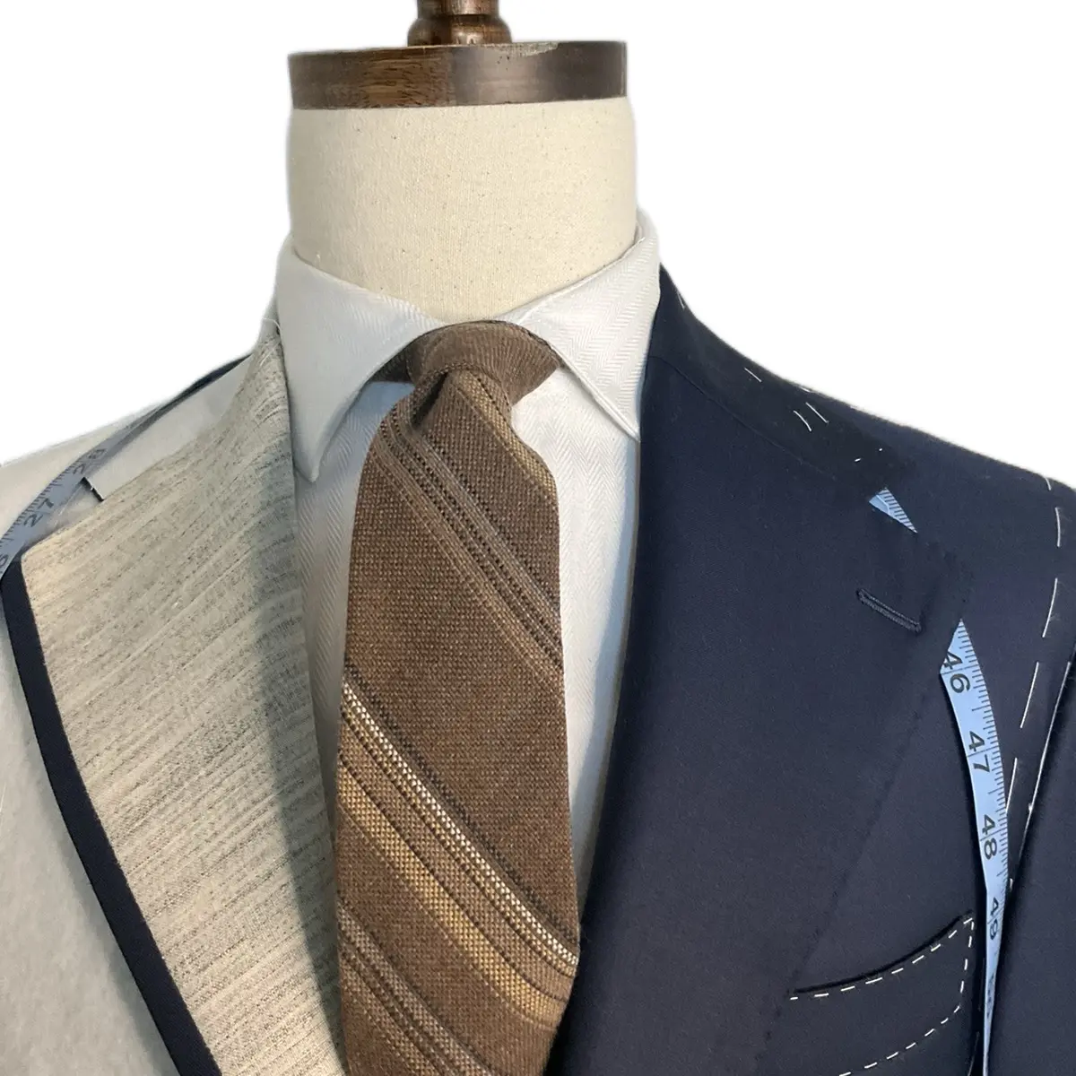 Brown casual necktie