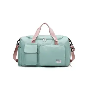 Travel luggage bag with shoe compartment, men's and women's sports and fitness bags, dry and wet separate pockets, overnight bag, weekend bag, training handbag, yoga bag, leisure sports bagRAIMENTRY