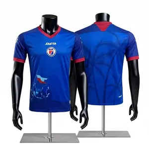 Retro Caribbean Style Soccer Jersey - Lightweight Breathable Polyester Football Shirt Collar Tee, Tropical Palm Tree Graphic Activewear Kit for Sports and Streetwear