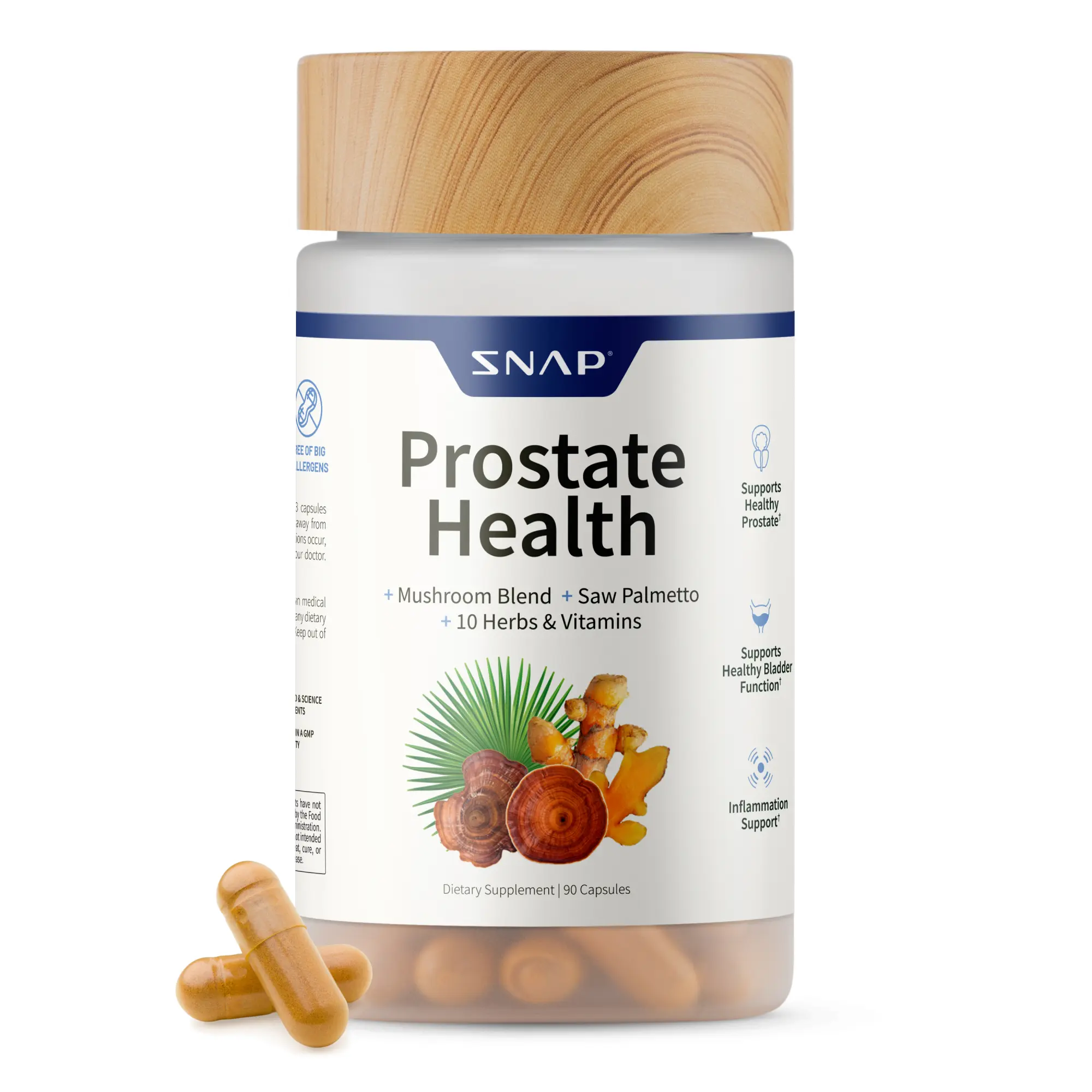Snap Supplements - Natural Prostate Supplement for Men - Saw Palmetto Extract & Turmeric - Urinary Tract Health - 3rd party tested Snap Supplements - Natural Prostate Supplement for Men - Saw Palmetto Extract & Turmeric - Urinary Tract Health - 3rd party tested