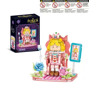 Clown Poker Kingdom Building Toy Set, Cute Figure Blocks Decoration, Collectible Desktop Ornament, Perfect Birthday Gift, Holiday Present