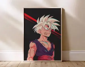 Teen Gohan Wall Art Print Super Saiyan Dragon Ball Z Poster Print Paper Unframed from Cell Saga for DBZ Room Decor