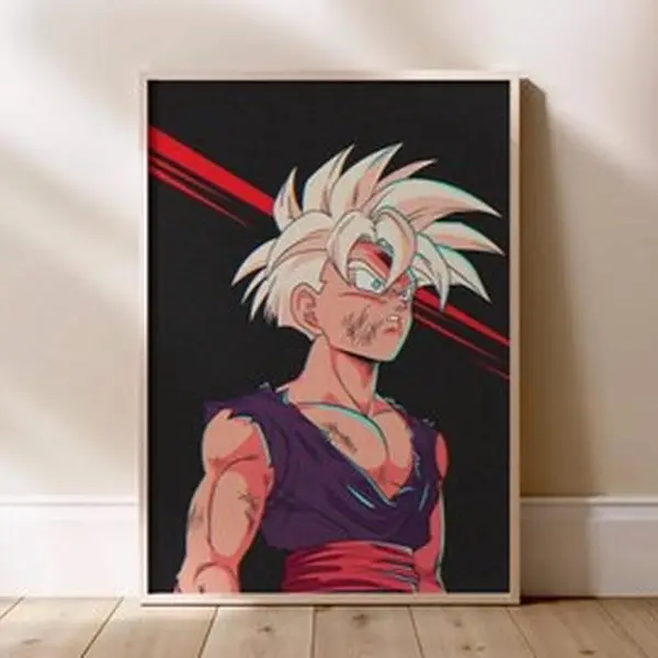 Teen Gohan Wall Art Print Super Saiyan Dragon Ball Z Poster Print Paper Unframed from Cell Saga for DBZ Room Decor