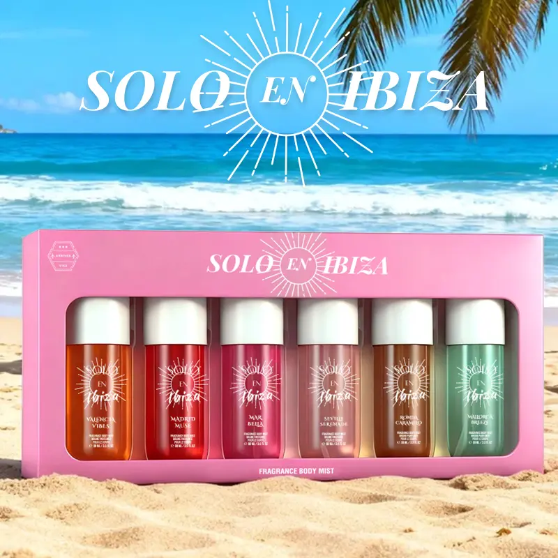 6-Piece Set, SOLO EN IBIZA Body & Hair Fragrance Mist Gift Box