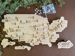 FLOATING HAUNTED- Bucket List Travel Map, Spooky Core