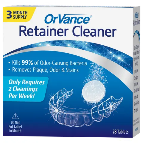 OrVance Retainer Cleaner Tablets – Cleans Retainers, Mouth Guards, Invisalign, Night Guards