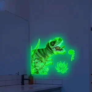 A new-style dinosaur fluorescent craft wall sticker for bedroom, living room, bathroom - multi-scene decorative wall sticker YCG20101