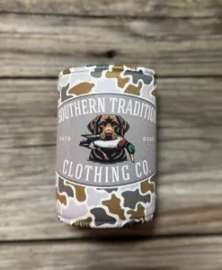 Southern Tradition Clothing Co. Can Coolers - Durable Neoprene Duck Camo Design with Lab/Duck Logo - High-Quality Beverage Insulator