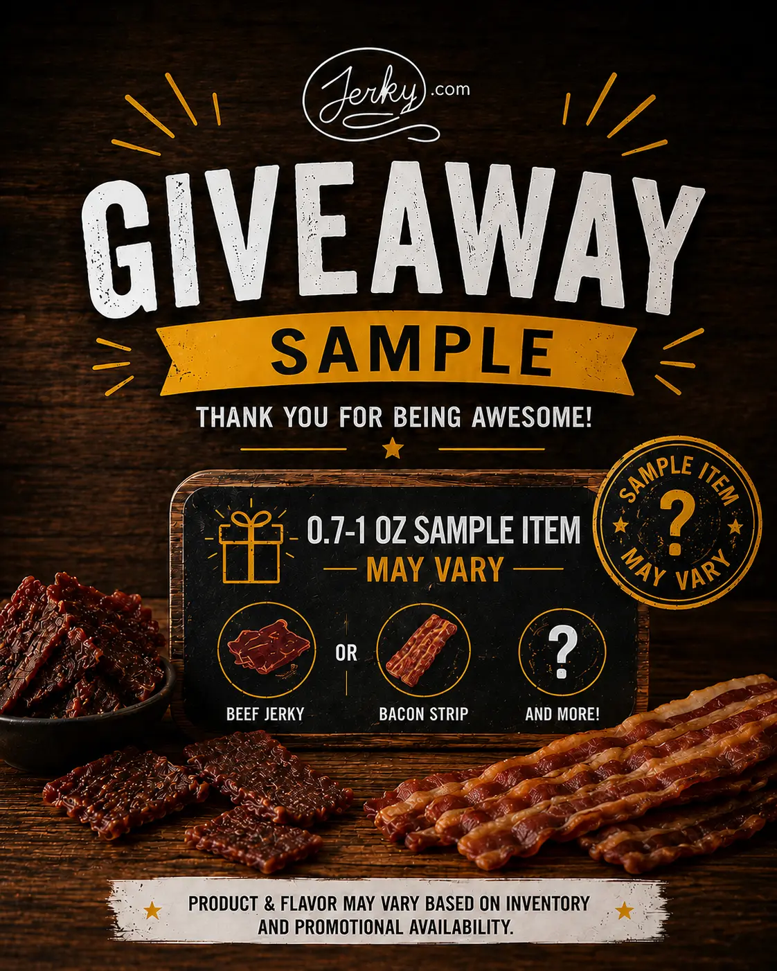 TikTok LIVE Exclusive Bacon Strip Sample