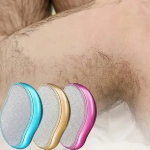 Reusable Crystal Hair Removal Tool, Unisex Pain-Free Exfoliating Depilatory, Manual Epilator, Body Hair Remover, Safe Easy Clean Body Grooming, Back Arm Leg Use, Salon Beauty Travel Essential