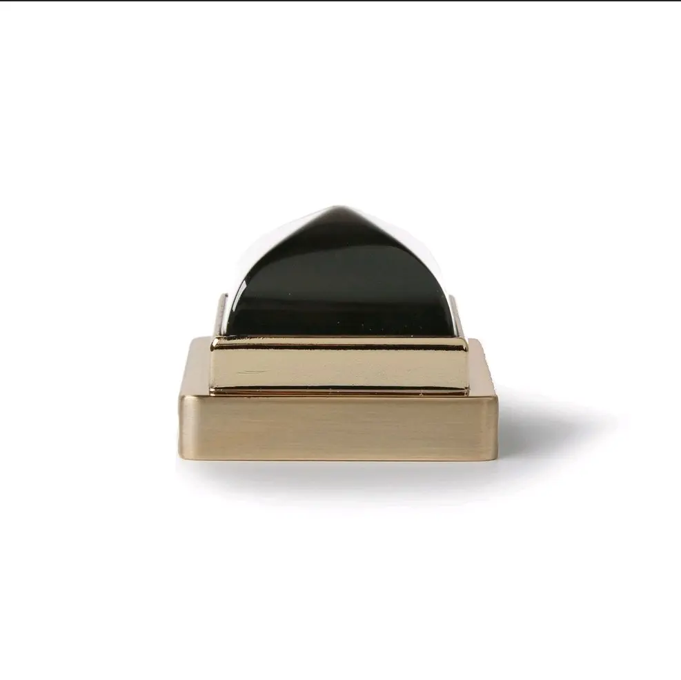 Genuine Smokey Quartz Gemstone Slider Charm for Leather Band Bracelets Exquisite Transparency Domed Pyramid Shape Hand Carved High Quality