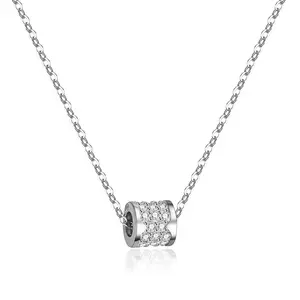 925 Silver MoissaniteO-Ring Necklace