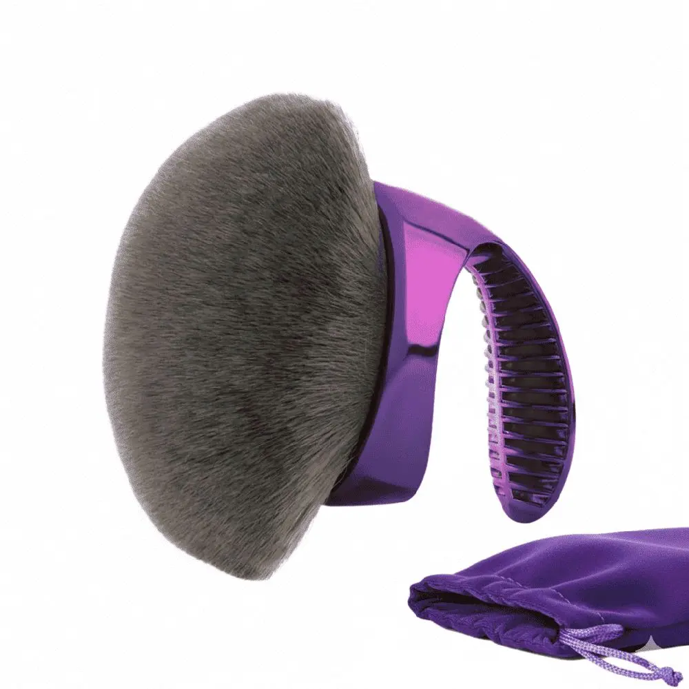 Body Makeup Brush, Blend and Blur Large Kabuki Brush for Body, 4.5 in Extra Large Wide Headed Kabuki Brushes for Self Tanner, Leg Make Up Blending Applicator Provides Effortless Pretty Finish, Purple